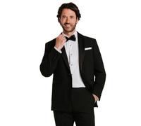 Dobell Mens Black Tuxedo Dinner Jacket Regular Fit Satin Shawl Lapel-50S
