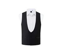 Dobell Mens Black Tuxedo Waistcoat Regular Fit Horseshoe-S (34-36in)