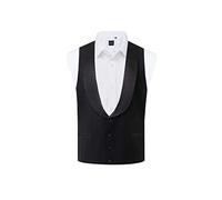 Dobell Mens Black Tuxedo Waistcoat Regular Fit Shawl Lapel-2XL (50-52in)