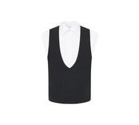 Dobell Mens Black Tuxedo Waistcoat Slim Fit Double Breasted-S (34-36in)