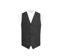 Dobell Mens Black Waistcoat Regular Fit 5 Button-2XL (50-52in)