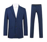 Dobell Mens Blue 2 Piece Suit Regular Fit (40S Jacket with 34S Trousers)