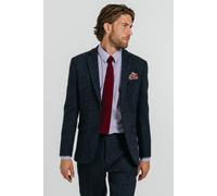 Dobell Men's Blue Herringbone Harris Tweed Jacket | Size: 40L Dobell Blue 40L