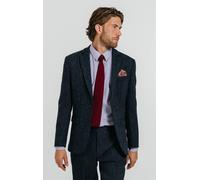 Dobell Men's Blue Herringbone Harris Tweed Jacket | Size: 44L Dobell Blue 44L