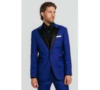 Dobell Men's Bright Blue Contrast Peak Lapel 2 Piece Tuxedo | Size: 42R Dobell Bright Blue 42R