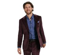 Dobell Mens Burgundy Corduroy Jacket Regular Fit 100% Cotton-46S
