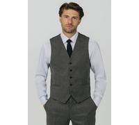 Dobell Men's Charcoal Chalkstripe Waistcoat | Size: Large Dobell Charcoal L
