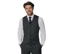 Dobell Mens Charcoal Waistcoat Regular Fit Puppytooth Check-4XL (58-60in)