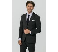 Dobell Men's Charcoal Windowpane Check 2 Piece Suit | Size: 40R Dobell Charcoal 40R