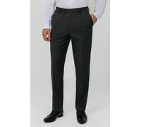 Dobell Men's Charcoal Windowpane Suit Trousers | Size: 34S Dobell Charcoal 34S
