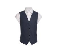 Dobell Mens Dark Blue Twill Waistcoat Regular Fit-2XL (50-52in)