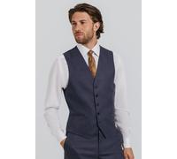 Dobell Men's Dark Blue Twill Waistcoat | Size: Large Dobell Dark Blue L