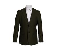 Dobell Mens Dark Green Twill Suit Jacket Regular Fit Peak Lapel-44S