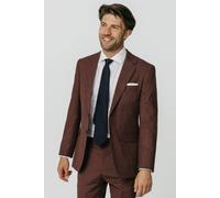 Dobell Men's Dark Rosewood Weave Suit Jacket in Brown | Size: 42R Dobell Brown 42R