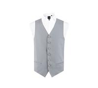 Dobell Mens Dove Grey Morning Suit Wedding Waistcoat Regular Fit Single Breasted-XL (46-48in)