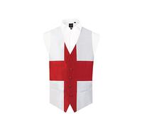 Dobell Mens England St George Waistcoat Regular Fit 5 Button-L (42-44in)