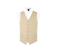 Dobell Mens Gold/Buff Morning Suit Wedding Waistcoat Regular Fit Single Breasted-2XL (50-52in)