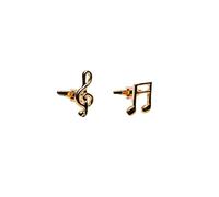 Dobell Mens Gold Coloured Treble Clef & Music Note Cufflinks Wedding Formal Business