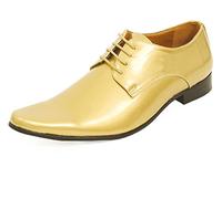 Dobell Mens Gold Dress Shoes Patent Contemporary Style Laced