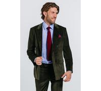 Dobell Men's Green Double Breasted Corduroy Jacket in Dark Green | Size: 46R Dobell Dark Green 46R