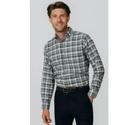 Dobell Men's Green & Grey Check Brushed Cotton Shirt | Size: 3XL Dobell Green 3XL