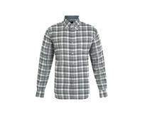 Dobell Mens Green/Grey Check Shirt Regular Fit 100% Brushed Cotton-S