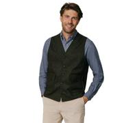 Dobell Mens Green Herringbone Tweed Waistcoat Regular Fit Patch Pockets-2XL (50-52in)