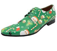 Dobell Mens Green Santa & Friends Christmas Novelty Shoes-13
