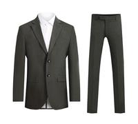 Dobell Mens Grey 2 Piece Suit Regular Fit (38R Jacket with 32R Trousers)