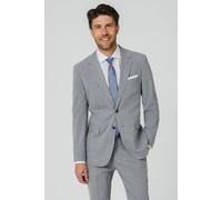 Dobell Men's Grey/Blue Check 2 Piece Suit in Light Grey | Size: 46R Dobell Light Grey 46R