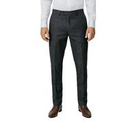 Dobell Mens Grey Donegal Tweed Trousers Regular Fit Wool Blend-36R