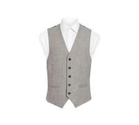 Dobell Mens Grey Flannel Waistcoat Regular Fit-4XL (58-60in)