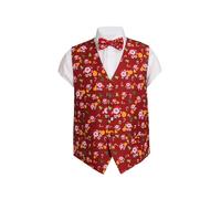 Dobell Mens 'Happy Santa Claus' Christmas Waistcoat, Bow Tie and Handkerchief Set-M
