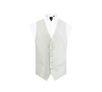 Dobell Mens Ivory Waistcoat Regular Fit Dupion 5 Button-M (38-40in)
