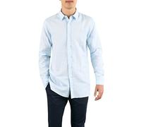 Dobell Mens Light Blue Linen Shirt Regular Fit Long Sleeve-3XL
