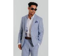 Dobell Men's Light Blue Linen Suit Jacket | Size: 38R Dobell Light Blue 38R