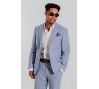 Dobell Men's Light Blue Linen Suit Jacket | Size: 44R Dobell Light Blue 44R