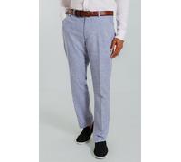 Dobell Men's Light Blue Linen Suit Trousers | Size: 34S Dobell Light Blue 34S