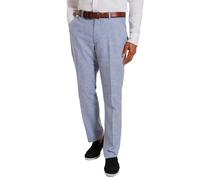 Dobell Mens Light Blue Trousers Lightweight Linen Cotton Blend Regular Fit-38S