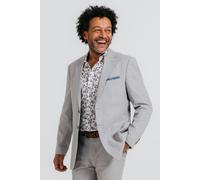 Dobell Men's Light Grey Cotton/Linen Blend 2 Piece Suit | Size: 44R Dobell Light Grey 44R