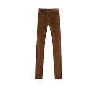 Dobell Mens Mid Brown Corduroy Casual Trousers Regular Fit 100% Cotton-36S