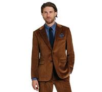 Dobell Mens Mid Brown Corduroy Jacket Regular Fit 100% Cotton-52L