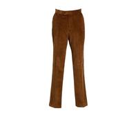 Dobell Mens Mid Brown Corduroy Trousers Regular Fit 100% Cotton-34S