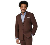 Dobell Mens Mocha Suit Jacket Lightweight Linen Cotton Blend Regular Fit-42R