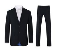 Dobell Mens Navy 2 Piece Suit Regular Fit (52R Jacket with 46R Trousers)