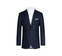 Dobell Mens Navy Herringbone Tweed Jacket Regular Fit-46R