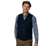 Dobell Mens Navy Moleskin Waistcoat Regular Fit 100% Cotton-L (42-44in)