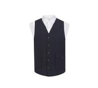 Dobell Mens Navy Moleskin Waistcoat Regular Fit 100% Cotton-2XL (50-52in)