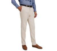 Dobell Mens Oatmeal Linen Herringbone Suit Trousers Lightweight Cotton Linen Blend Regular Fit-40R