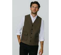 Dobell Men's Olive Moleskin Waistcoat | Size: 3XL Dobell Olive 3XL